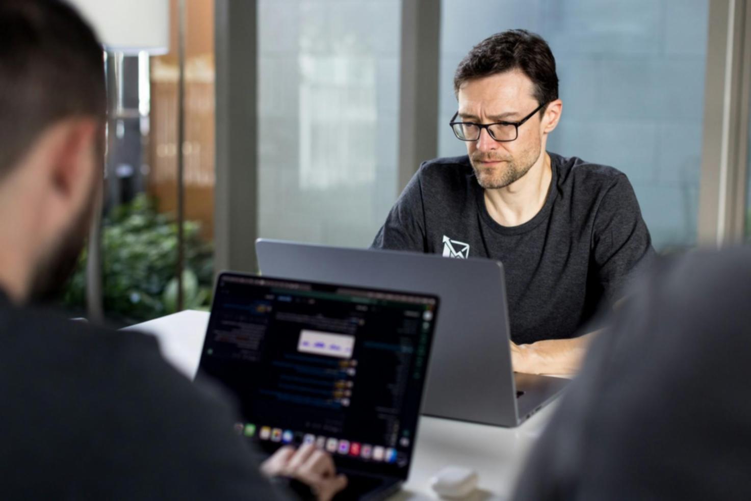 Financial planning session with charts and graphs