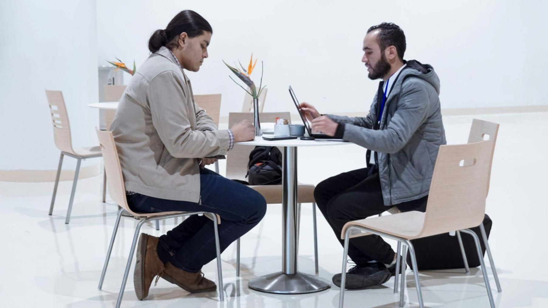 Team discussing financial stability metrics